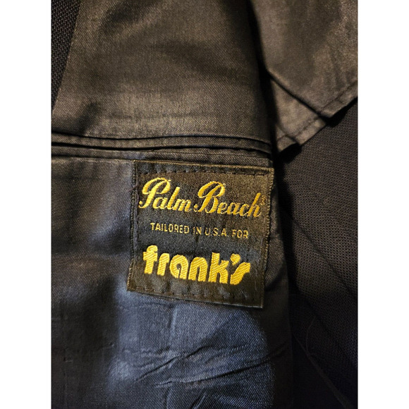 Palm Beach Tailored Jacket Men's Medium Black Gold Button Blazer Tailored Fit - Picture 2 of 9